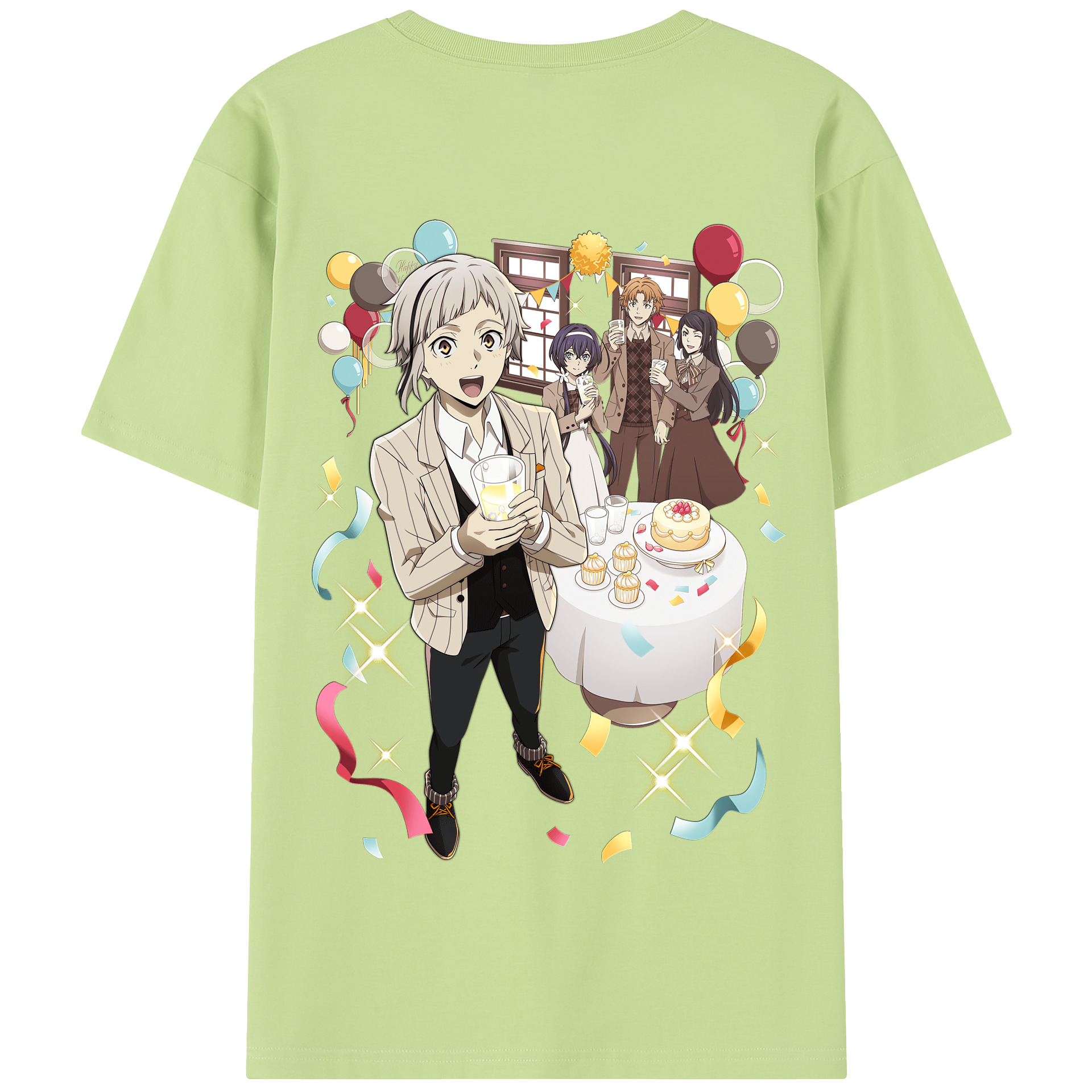 （画像用） 文豪ストレイドッグス Bungo Stray Dogs 綿100％半袖Tシャツ（背面プリント）